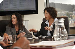 Women at board meeting