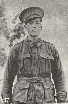 John Desmond Benger wearing his Australian Imperial Force uniform, World War One