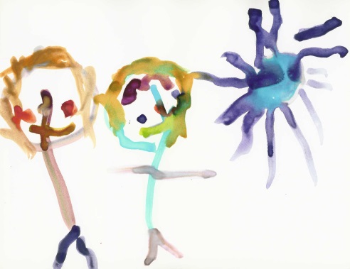 Childs drawing of two people