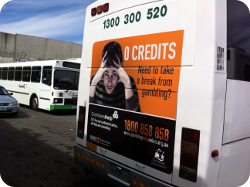 Gambling Advert on the rear of a bus
