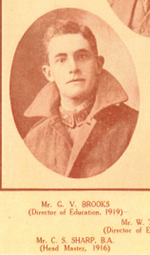 Sepia photo of C S Sharp