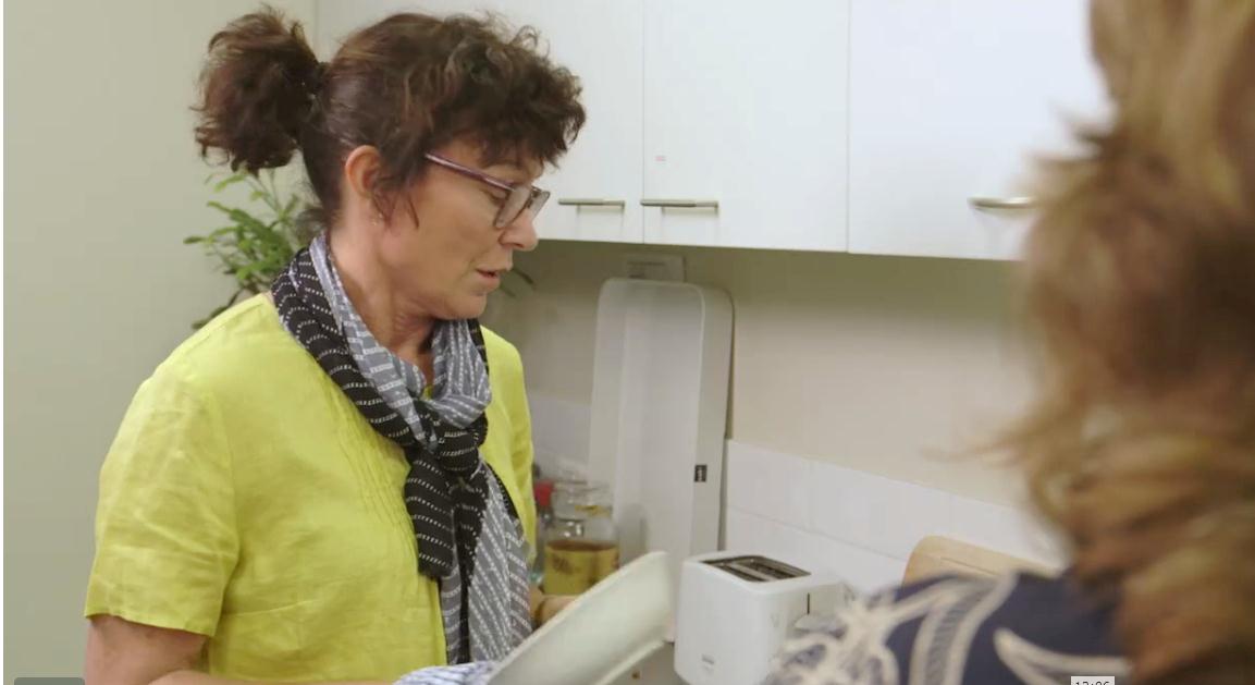 This is a screen shot from the video showing Councillor Rush sharing commercial-in-confidence information from a closed session of council with her sister