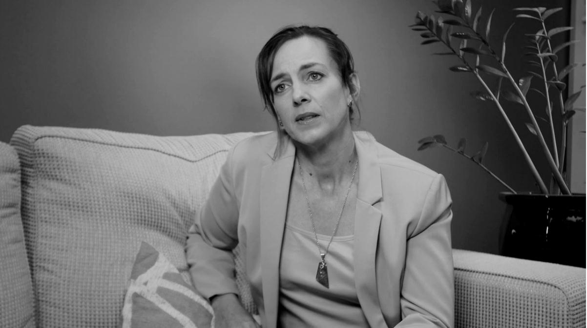 This is a screen shot from the video showing Councillor Roberts confirming she has a conflict of interest in the council decision