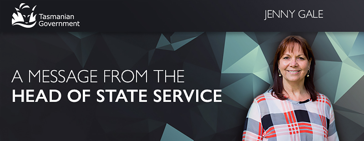 Jenny Gale, Head of the State Service, message to all staff